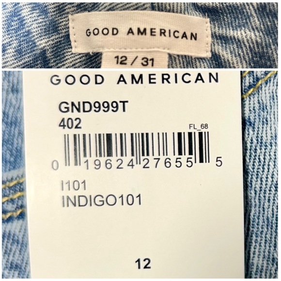 Good American Good 90’s Duster, High-Rise, Crop, Relaxed Fit, 5-Pocket Jeans, 12 - Picture 10 of 13